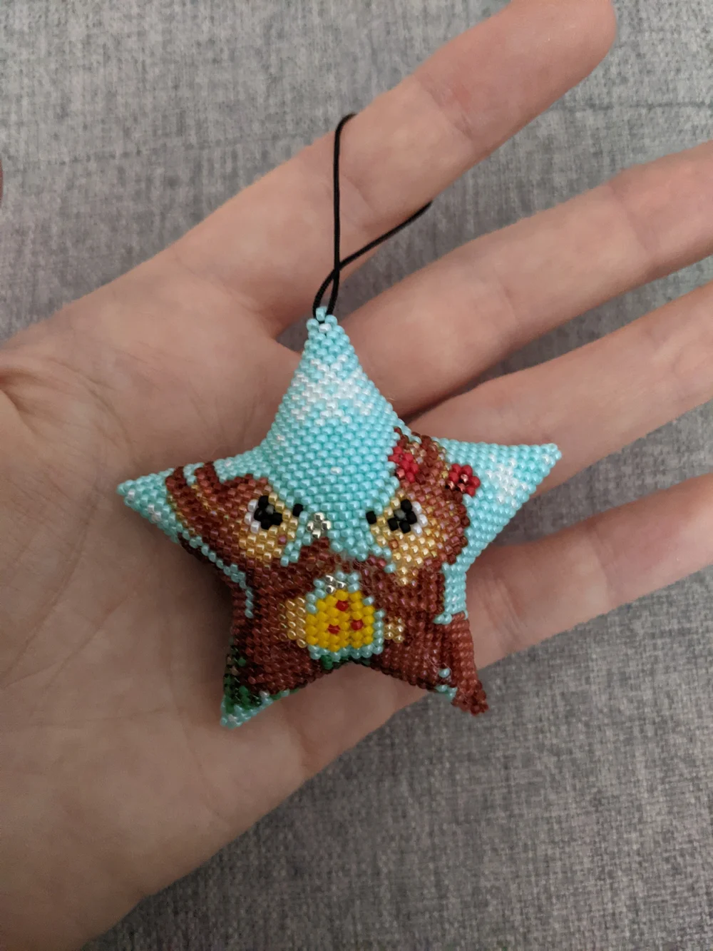 Handmade beaded star